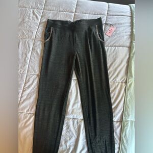 Juicy Couture Dark Gray Pants with Rhinestone Accent
